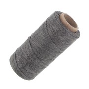 Spool of waxed linen thread 0.7 mm Grey n°3 x100g|raw }}