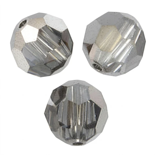 Round beads PureCrystal 5000 4 mm - Crystal Silver Night x20