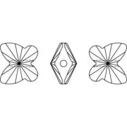 PureCrystal 5754 Butterfly  8mm Sunflower x1