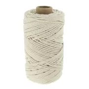 Ecru - Bobine de cordon en coton pour macramé 2 mm - Ecru x100m Bobine de cordon en coton pour macramé 2 mm - Ecru x100m