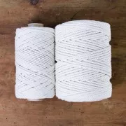 2mm cotton cord spool for macramé - Unbleached x100m