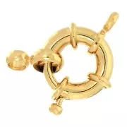 13mm Buoy clasp for bracelet or necklace - fine Gold plated x1