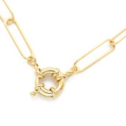 13mm Buoy clasp for bracelet or necklace - fine Gold plated x1