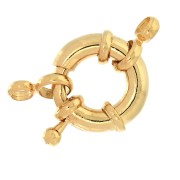 15mm Buoy clasp for bracelet or necklace - Gold Tone x1