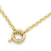 15mm Buoy clasp for bracelet or necklace - Gold Tone x1