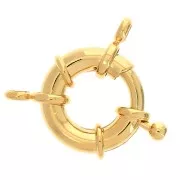 19mm Buoy clasp for bracelet or necklace - fine Gold plated x1