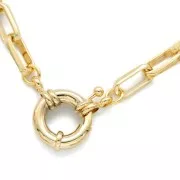 19mm Buoy clasp for bracelet or necklace - fine Gold plated x1