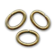 Jumprings open oval 6x4x1mm Bronze tone x50|raw }}