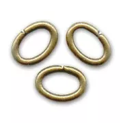 Jumprings open oval 6x4x1mm Bronze tone x50