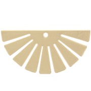 12x25mm Fan - half sun pendant - Gold Tone x1|raw }}