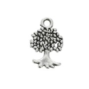 13x8mm Tree charm - Antique Silver Plating x1|raw }}