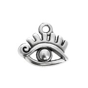 11x12mm Eye charm - Antique Silver Plating x1|raw }}