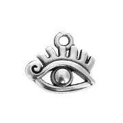 11x12mm Eye charm - Antique Silver Plating x1