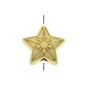 10mm Star bead - Fine Gold Plated x1|raw }}
