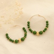 7mm Striated round bead - Fine Gold Plated x1