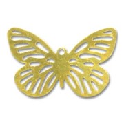 Butterfly charms 15x24mm Gold tone x10|raw }}