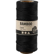 Spool of 65 metres of 1 mm bamboo yarn - Black x1