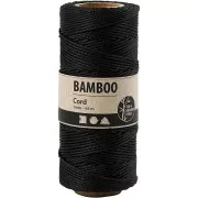 Spool of 65 metres of 1 mm bamboo yarn - Black x1