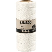 Spool of 65 metres of 1 mm bamboo yarn - White x 1|raw }}