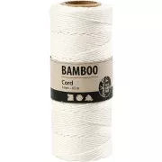 Spool of 65 metres of 1 mm bamboo yarn - White x 1