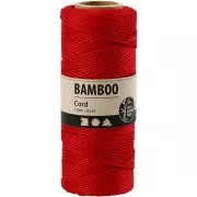 Spool of 65 metres of 1 mm bamboo yarn - Red x1
