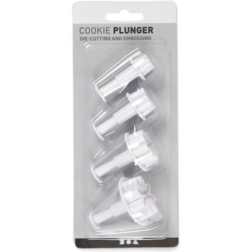 Set of 4 Cookie plungers for polymer clay - Flowers x1