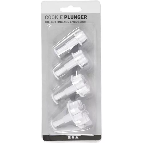 Set of 4 Cookie plungers for polymer clay - Flowers x1