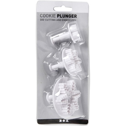 Set of 3 Cookie plungers for polymer clay - Snowflakes x1