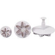 Set of 3 Cookie plungers for polymer clay - Snowflakes x1