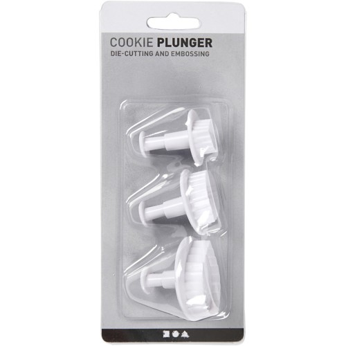 Set of 3 Cookie plungers for polymer clay - Leaves x1