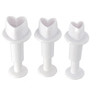 Set of 3 Cookie plungers for polymer clay - Hearts x1