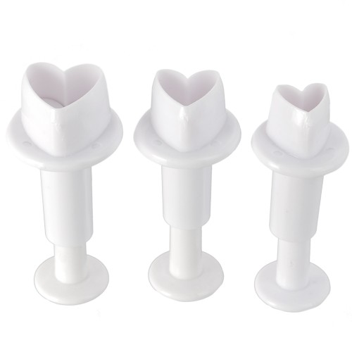 Set of 3 Cookie plungers for polymer clay - Hearts x1