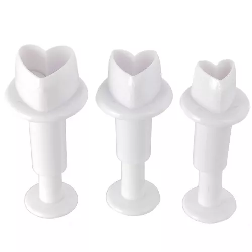 Set of 3 Cookie plungers for polymer clay - Hearts x1