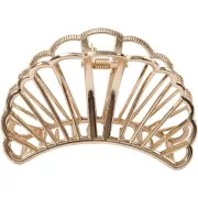 52x80mm Crocodile hair clip - Shell shape - Gold Tone x1