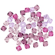 Mix of PureCrystal 5328Crystal Bicones 4mm Purple x50