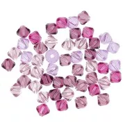 Mix of PureCrystal 5328Crystal Bicones 4mm Purple x50
