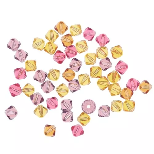 Mix of PureCrystal 5328 Crystal Bicones 4mm Sun x50