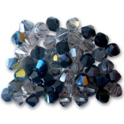 Mix of PureCrystal 5328 Crystal Bicones 3mm Black x50|raw }}