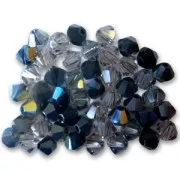 Mix of PureCrystal 5328 Crystal Bicones 3mm Black x50