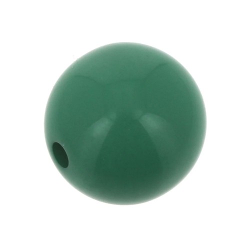 8mm Opaque resin bead - Green x1