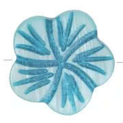 Mother-of-Pearl Flowers 15mm Turquoise x4