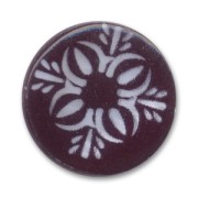 Mother-of-Pearl Round Pucks 20mm Black x4|raw }}