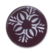 Mother-of-Pearl Round Pucks 20mm Black x4