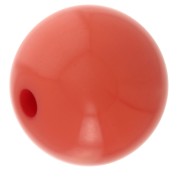 10mm Opaque resin bead - Coral Red x1|raw }}