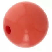 10mm Opaque resin bead - Coral Red x1