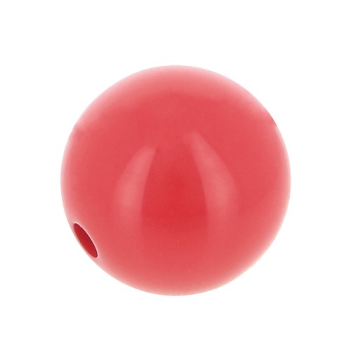 14mm Opaque resin bead - Light Red x1