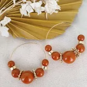 14mm Opaque resin bead - Coral x1