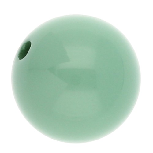 14mm Opaque resin bead - Green x1
