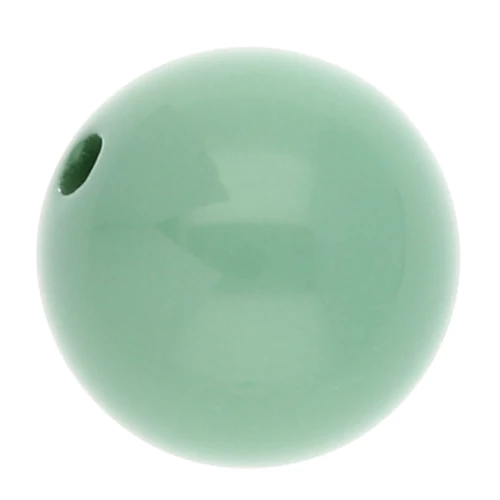 14mm Opaque resin bead - Green x1