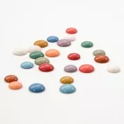 14mm Opaque resin cabochon - Terracotta x1